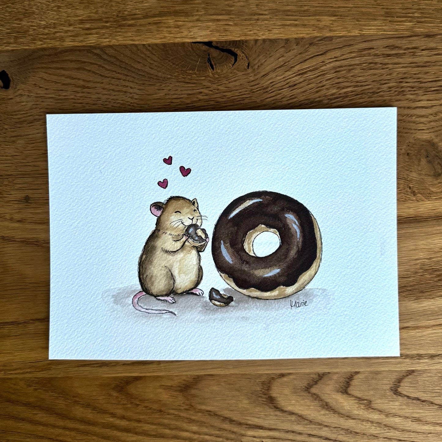 Aquarell - Große Liebe, kleiner Biss