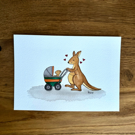 Aquarell - Känguruglück