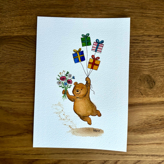 Aquarell - Überraschung in der Luft