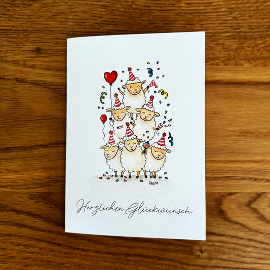Klappkarte - "Herzlichen Glückwunsch"