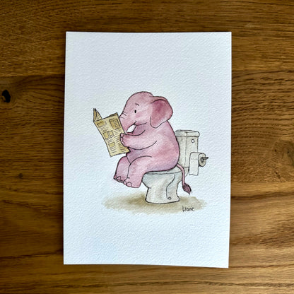 Aquarell - Stilles Örtchen