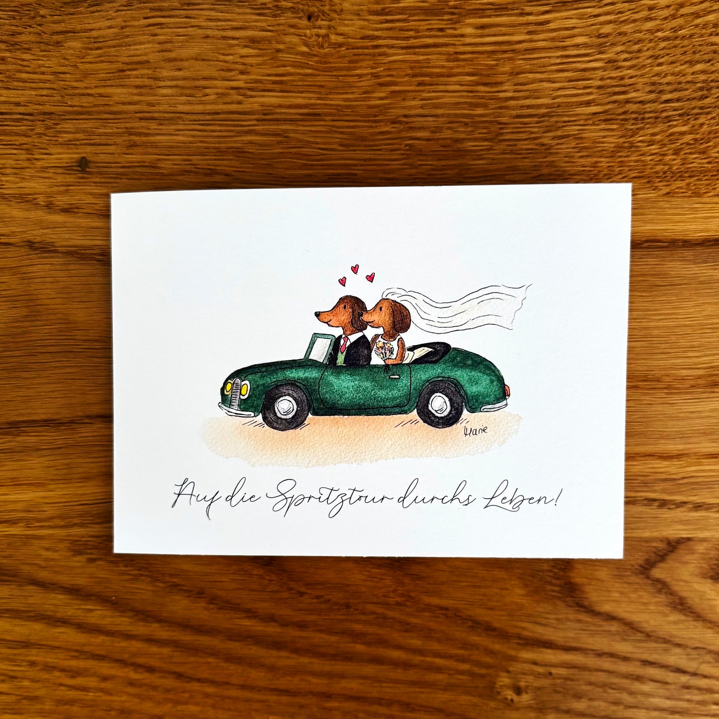 Klappkarte - "Auf die Spritztour durchs Leben!"