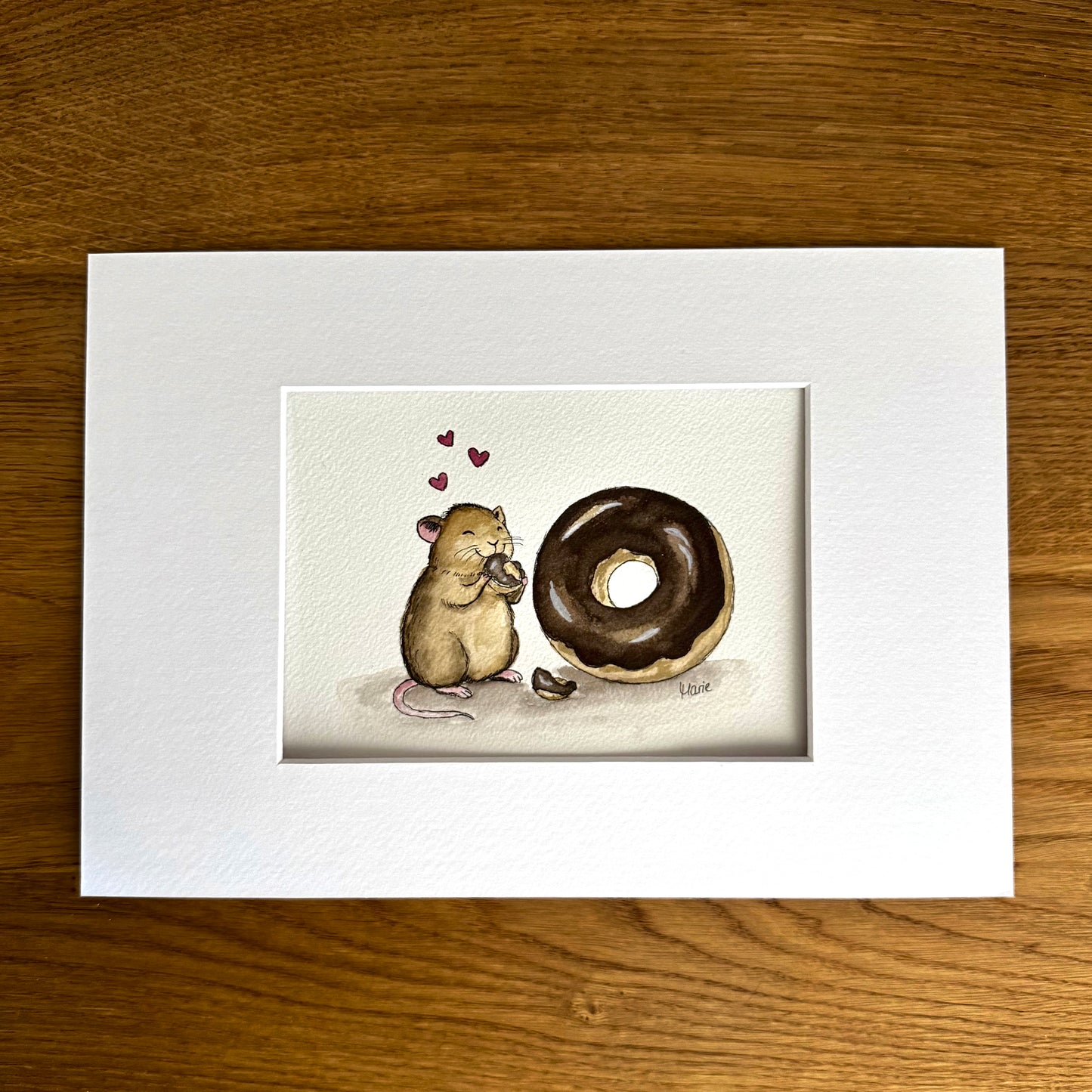 Aquarell - Große Liebe, kleiner Biss