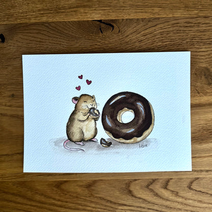 Aquarell - Große Liebe, kleiner Biss