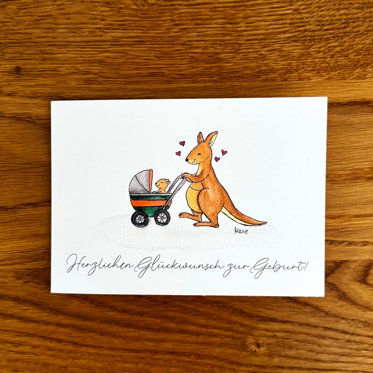 Klappkarte - "Herzlichen Glückwunsch zur Geburt"