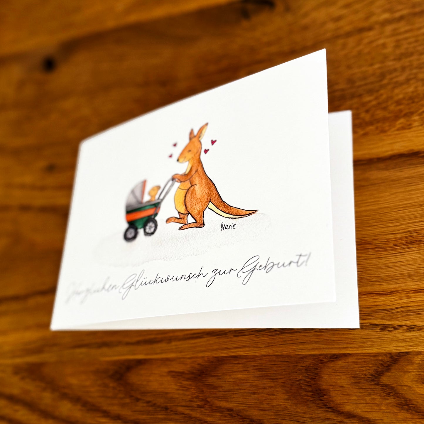 Klappkarte - "Herzlichen Glückwunsch zur Geburt"