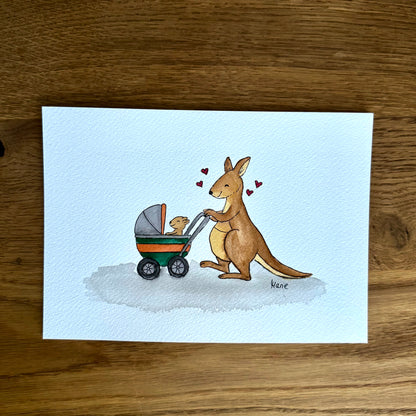 Aquarell - Känguruglück