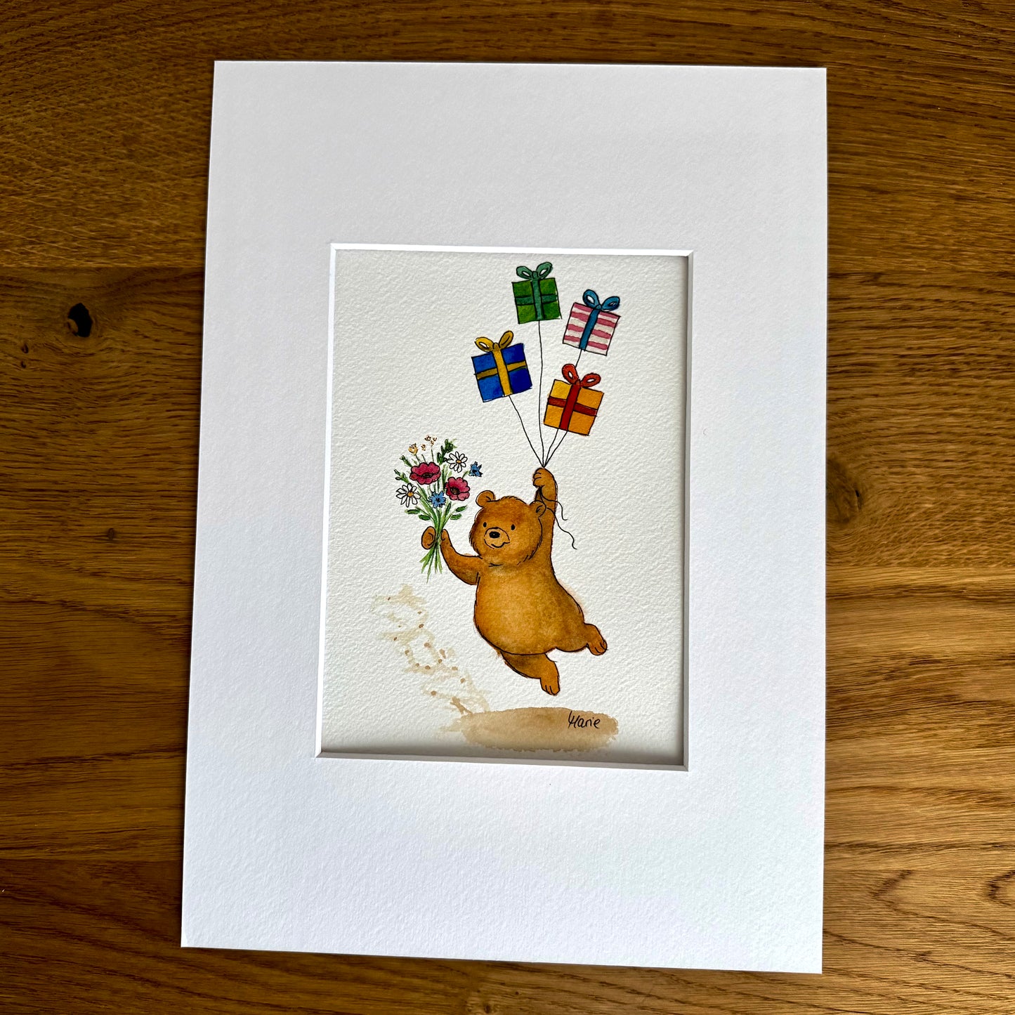 Aquarell - Überraschung in der Luft