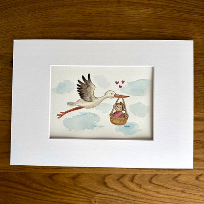 Aquarell - Willkommen, kleines Wunder