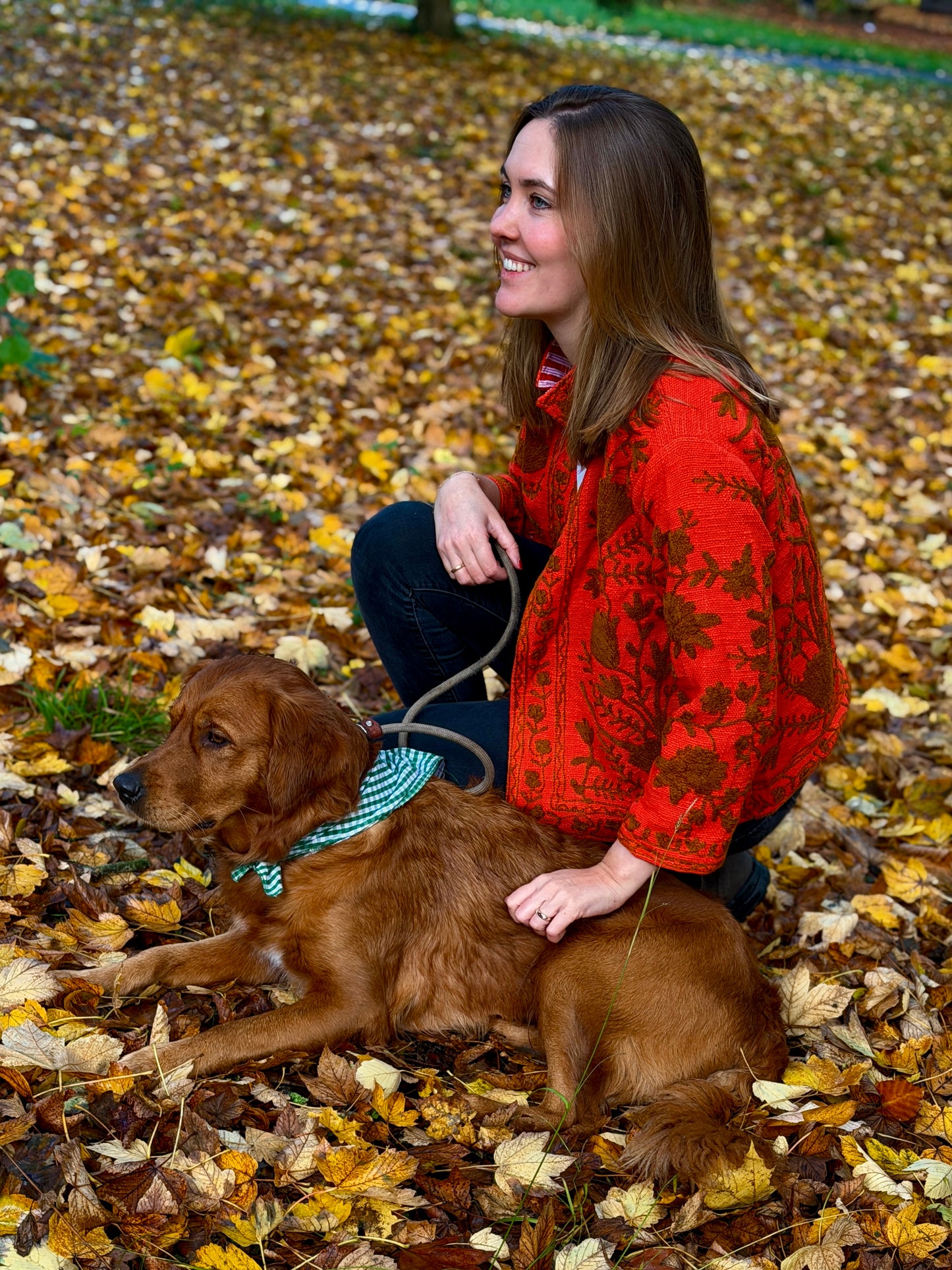 Suzani Jacke - Mohnfeuer