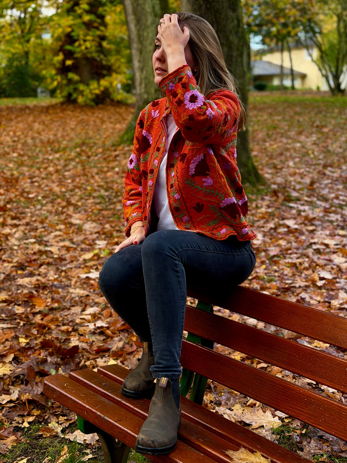 Suzani Jacke - Granatapfel