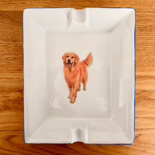 Großer Aschenbecher – Golden Retriever