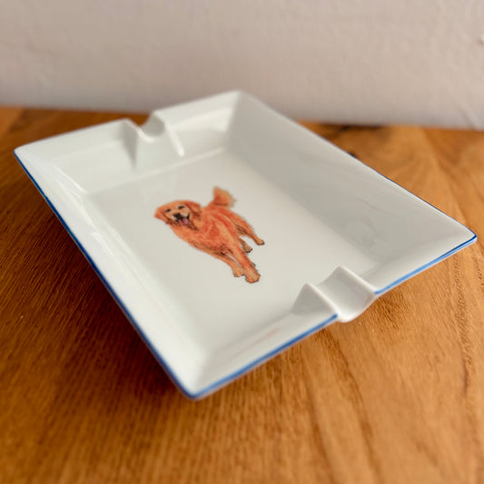 Großer Aschenbecher – Golden Retriever