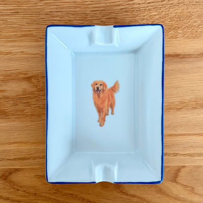 Kleiner Aschenbecher – Golden Retriever