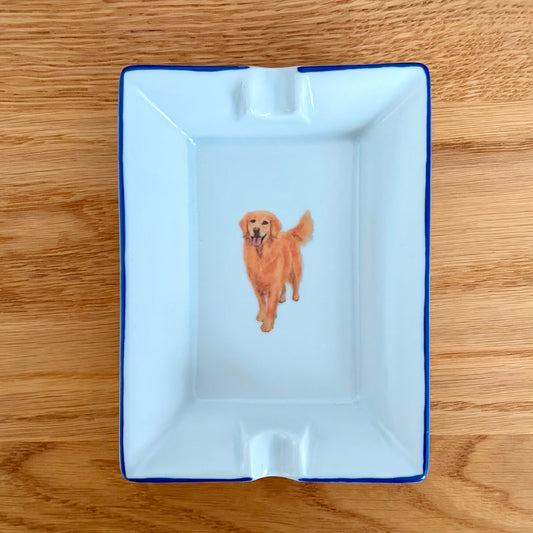 Kleiner Aschenbecher – Golden Retriever