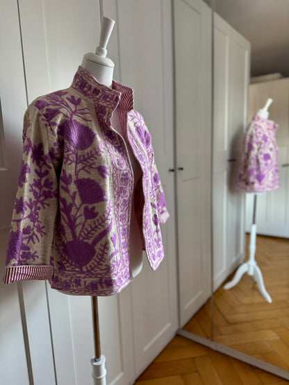 Suzani Jacke - Fliederfeld